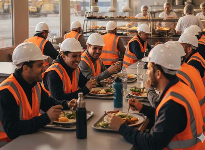 Refeições coletivas para Canteiros de obras